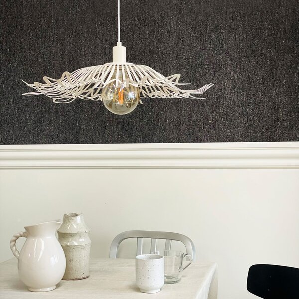 Függőlámpa Dyberg Larsen, Flora, dimmable, Fehér, Nappali, Fém, Dizájn