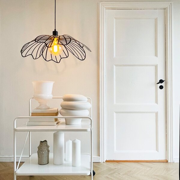 Függőlámpa Dyberg Larsen, Blumen, dimmable, Fekete, Nappali, Fém, Dizájn