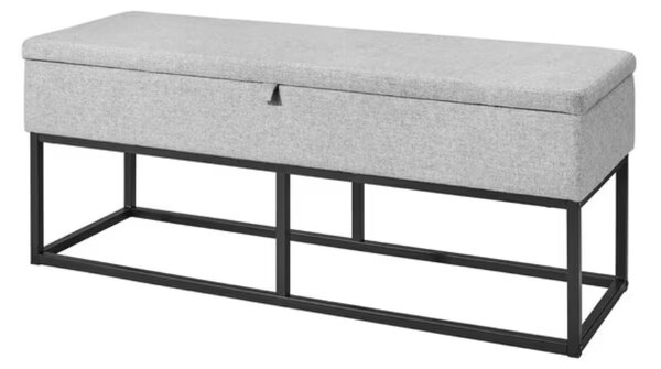 Pad tárolóhellyel TAURO 112x48 cm, szürke