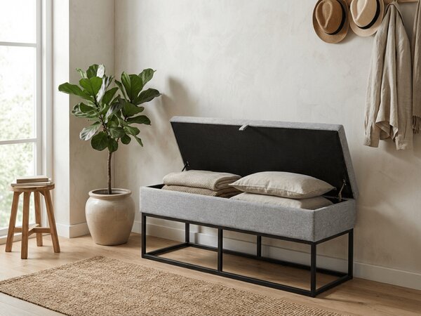 Pad tárolóhellyel TAURO 112x48 cm, szürke