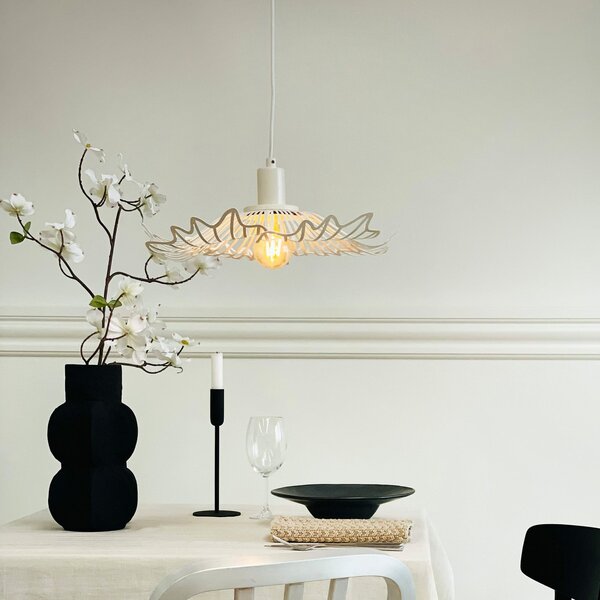 Függőlámpa Dyberg Larsen, Flora, dimmable, Fehér, Nappali, Fém, Dizájn