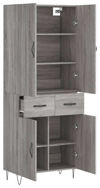 VidaXL szürke sonoma szerelt fa magasszekrény 69,5 x 34 x 180 cm