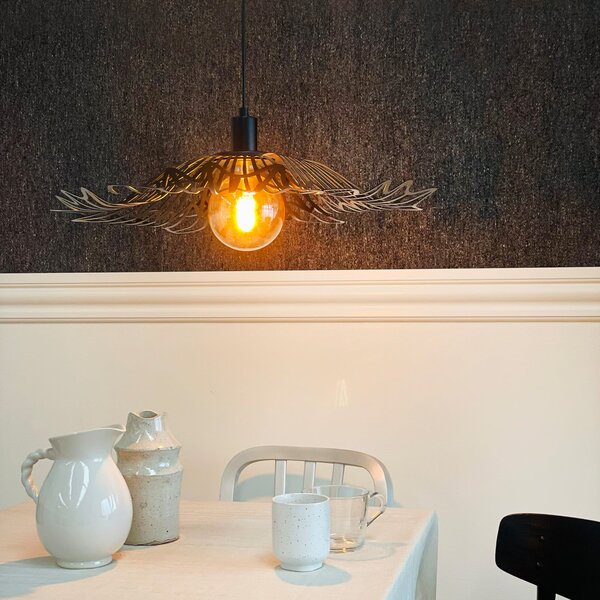 Függőlámpa Dyberg Larsen, Flora, dimmable, Fekete, Nappali, Fém, Dizájn