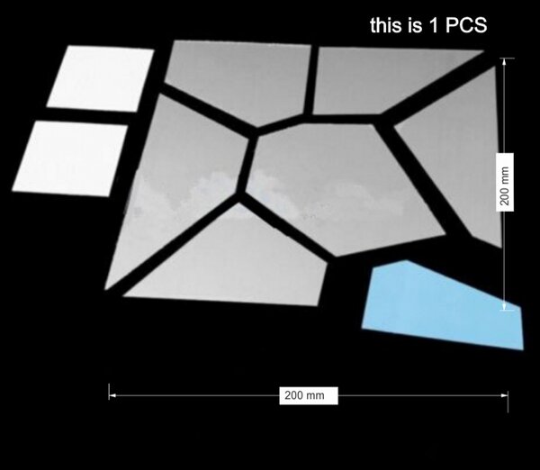 Öntapadós tükör geometrikus formák - DEKRAJ