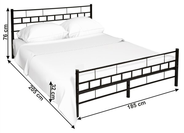 Franciaágy 180 cm Timlu (ágyráccsal)