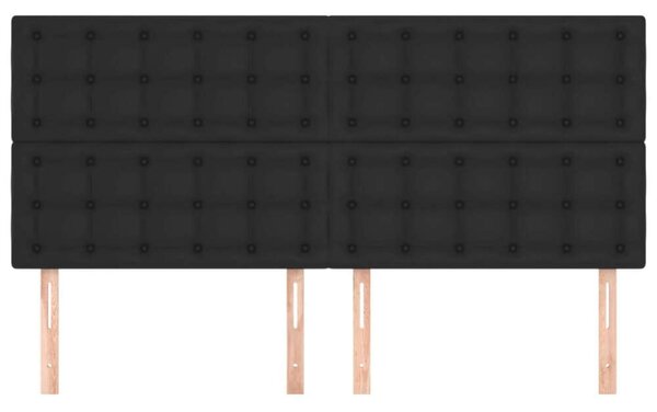 VidaXL Fejtámla Szett - Műbőr - Fekete - 200cm