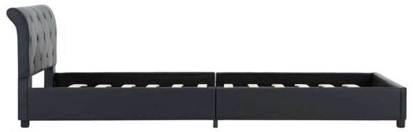 VidaXL fekete műbőr ágykeret 100 x 200 cm