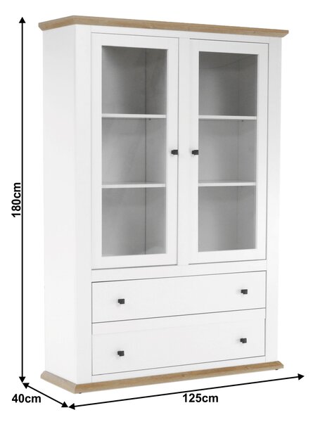 Vitrin Leoras MZ5 (fehér + grand tölgy)