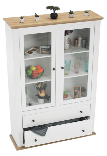 Vitrin Leoras MZ5 (fehér + grand tölgy)
