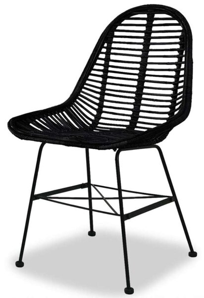 Rattan Étkezőszék - 4 db - Fekete
