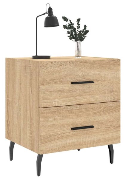VidaXL Éjjeliszekrény Szett - 2 db Fiókos - Sonoma Tölgy - 40x35x47,5 cm