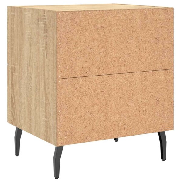 VidaXL Éjjeliszekrény Szett - 2 db Fiókos - Sonoma Tölgy - 40x35x47,5 cm