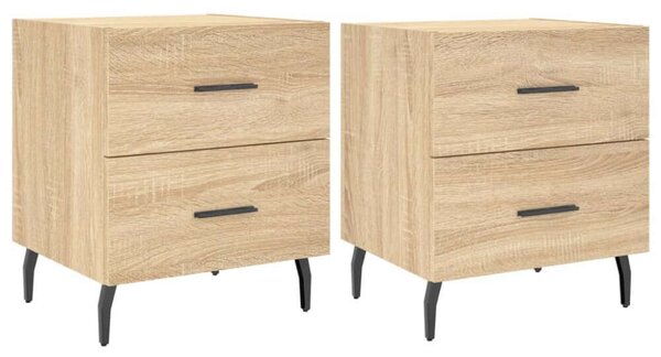 VidaXL Éjjeliszekrény Szett - 2 db Fiókos - Sonoma Tölgy - 40x35x47,5 cm