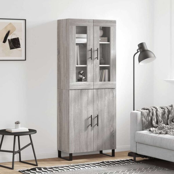 VidaXL szürke sonoma szerelt fa magasszekrény 69,5 x 34 x 180 cm