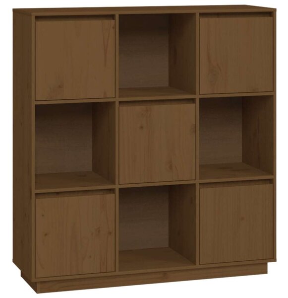 VidaXL mézbarna tömör fenyőfa magasszekrény 110,5x35x117 cm