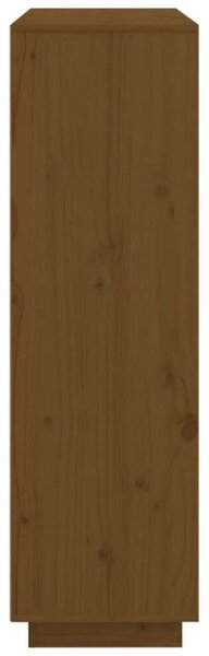 VidaXL mézbarna tömör fenyőfa magasszekrény 110,5x35x117 cm
