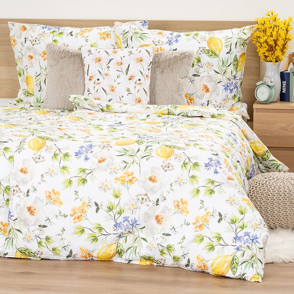 4Home Lemon Delight pamut ágyneműhuzat, 140 x 220 cm, 70 x 90 cm