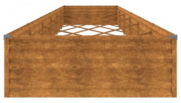 VidaXL Corten Acél Magaságyás - 579x100x36 cm