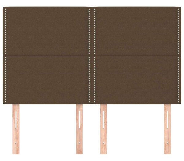 VidaXL 4 db sötétbarna szövet fejtámla 72 x 5 x 78/88 cm