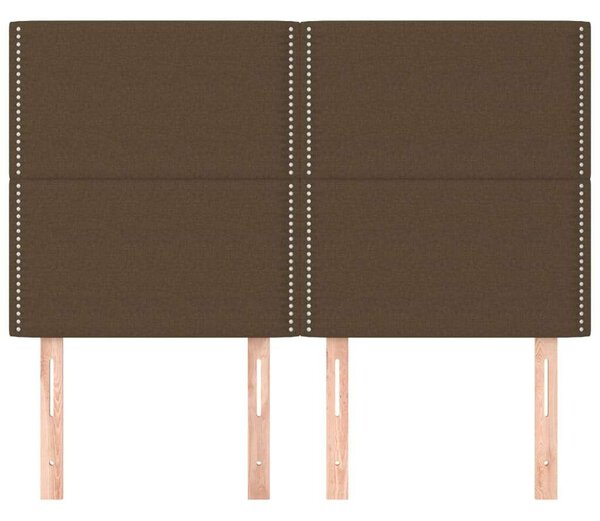 VidaXL 4 db sötétbarna szövet fejtámla 72 x 5 x 78/88 cm