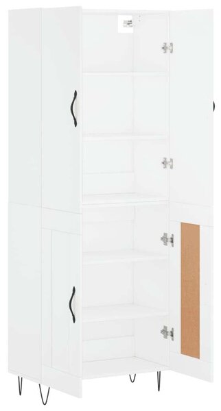 VidaXL Fehér Fa Magasszekrény - 180 cm