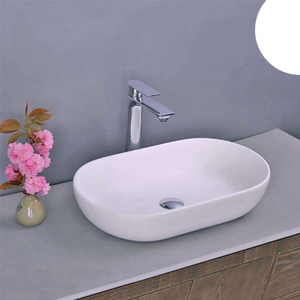 AREZZO Design Boston 54 cm széles pultra ültethető matt fehér mosdótál