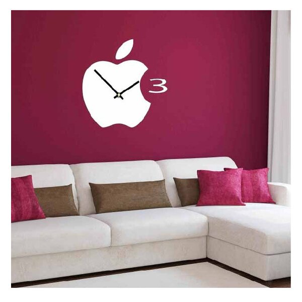Fali óra műanyagból a konyhában APPLE, 35x35 cm