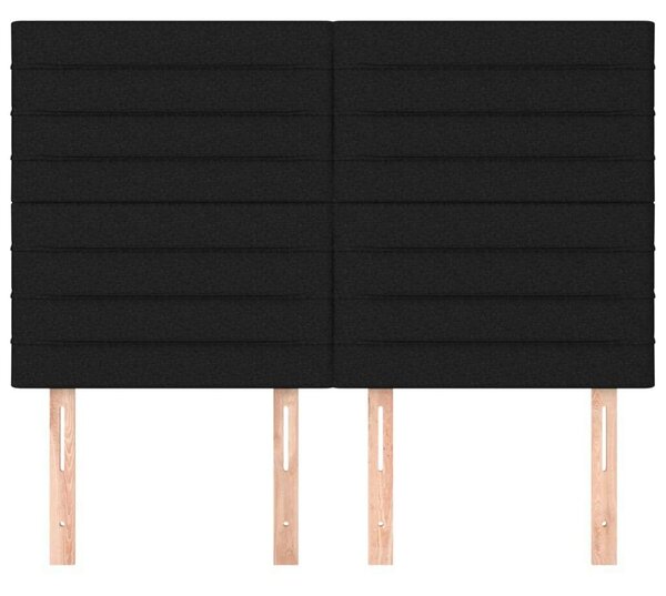 Fekete Szövet Fejtámla - 4 db - 72x5x78/88 cm