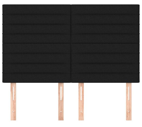 Fekete Szövet Fejtámla - 4 db - 72x5x78/88 cm