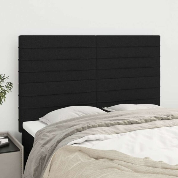 Fekete Szövet Fejtámla - 4 db - 72x5x78/88 cm
