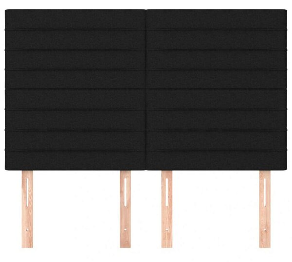 Fekete Szövet Fejtámla - 4 db - 72x5x78/88 cm