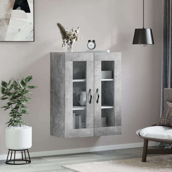 VidaXL betonszürke szerelt fa fali szekrény 69,5 x 34 x 90 cm