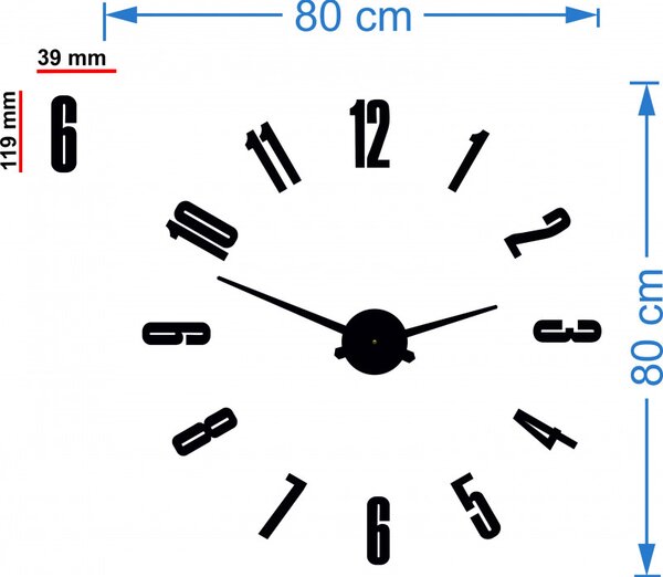 Falióra tükör HOPARTI 3D DIY óra mint kép