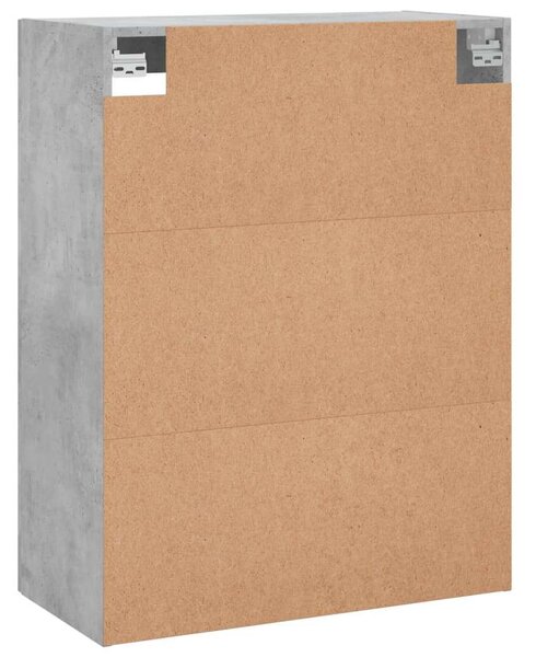 VidaXL betonszürke szerelt fa fali szekrény 69,5 x 34 x 90 cm