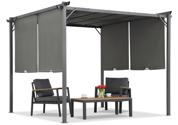 Antracit Sevilla 3x6m Garden Point terasz pergola