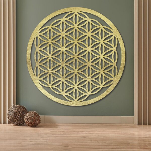 Mandala fa falfestmény - Élet Virága