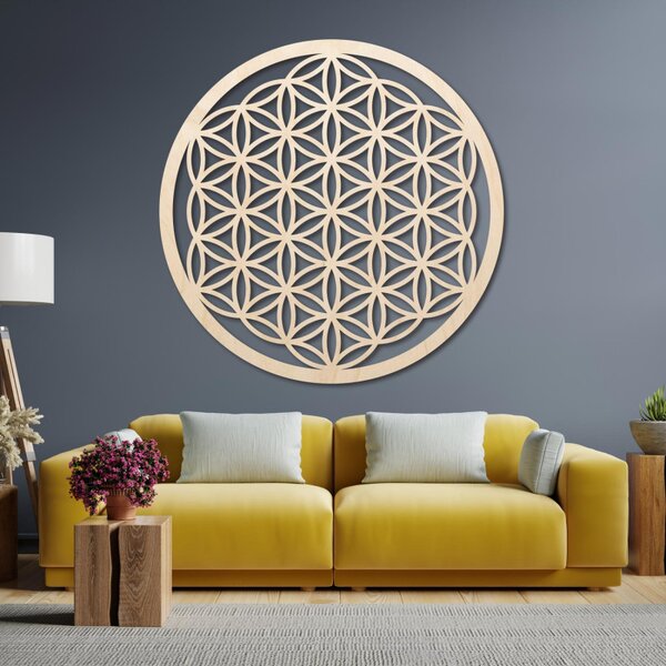 Mandala fa falfestmény - Élet Virága