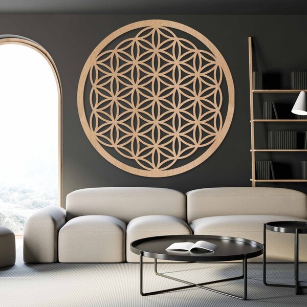 Mandala fa falfestmény - Élet Virága