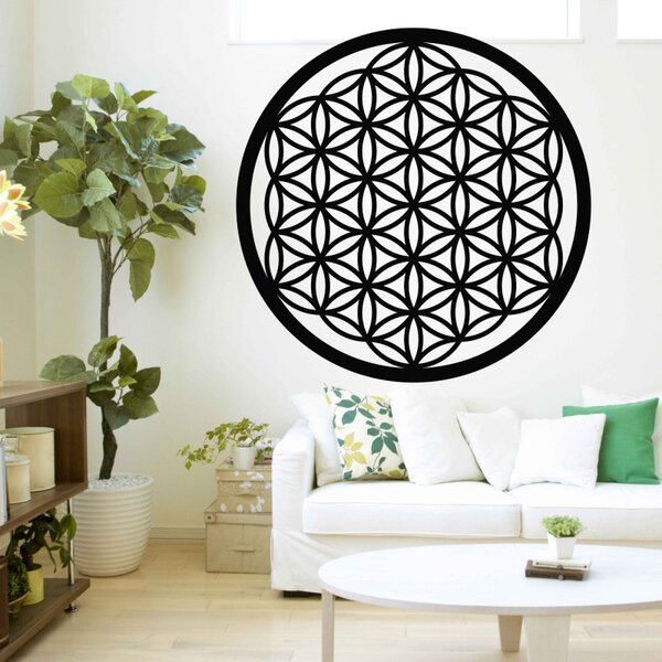 Mandala fa falfestmény - Élet Virága