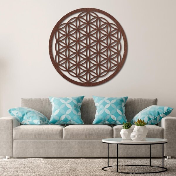 Mandala fa falfestmény - Élet Virága