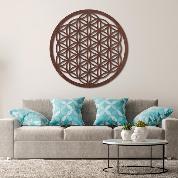 Mandala fa falfestmény - Élet Virága