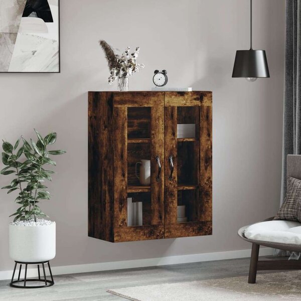 VidaXL füstös tölgy szerelt fa fali szekrény 69,5 x 34 x 90 cm