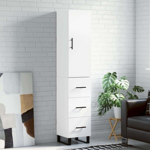 VidaXL Fehér Magasszekrény - 3 Fiók, 1 Ajtó - 180cm