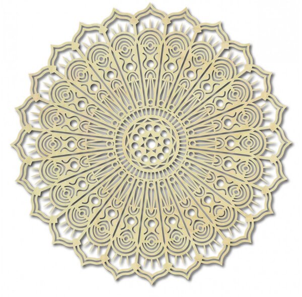 Fából készült falikép – Mandala, a béke virága | KLAROT