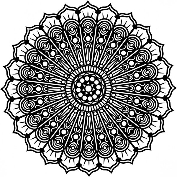 Fából készült falikép – Mandala, a béke virága | KLAROT