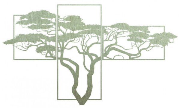 Háromrészes fa bonsai festmény - SKALICEF