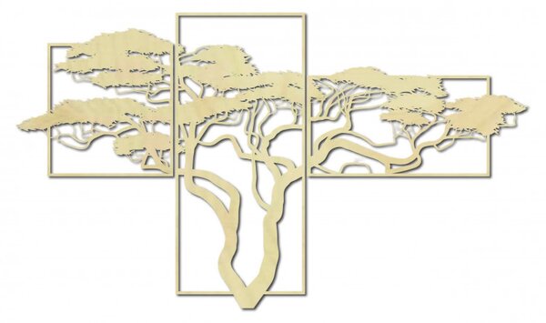 Háromrészes fa bonsai festmény - SKALICEF