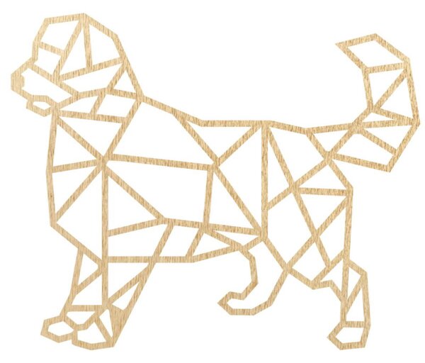 Faragott geometrikus falfestmény kutya - HAFFO