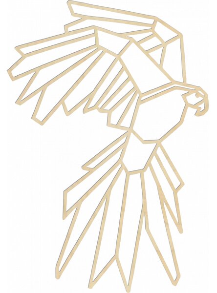 Faragott falfestmény geometriai formák papagáj - ARRA