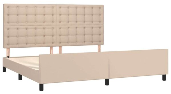 VidaXL Műbőr Ágykeret Fejtámlával - 200x200 cm